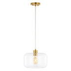 Suspension Dashurie 28 cm (11 po) de SAFAVIEH Lighting - 28 cm (11 po) L x 28 cm (11 po) P x 29 cm (11-83 po) H - Or/Transparent