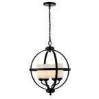 Suspension réglable Maribelle à 4 lumières LED de SAFAVIEH Lighting - 17 po L x 17 po l x 26-98 po H