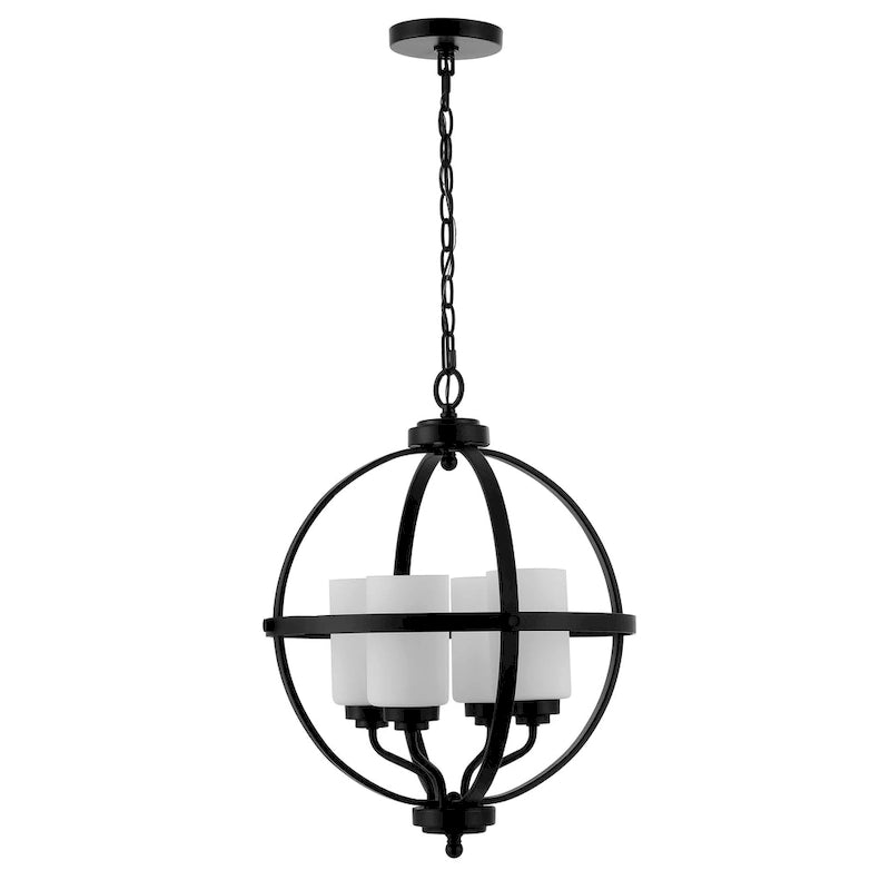 Suspension réglable Maribelle à 4 lumières LED de SAFAVIEH Lighting - 17 po L x 17 po l x 26-98 po H