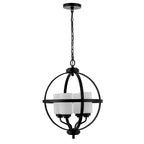 Suspension réglable Maribelle à 4 lumières LED de SAFAVIEH Lighting - 17 po L x 17 po l x 26-98 po H