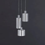 Suspension Akila de SAFAVIEH Lighting - 13,8 x 13,8 x 26,5-80,5 cm - Gris/Gris clair - 14 cm (L) x 14 cm (P) x 81 cm (H)