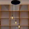 Esmeralda Adjustable Cord 3-light Clear Glass Edison Lamp