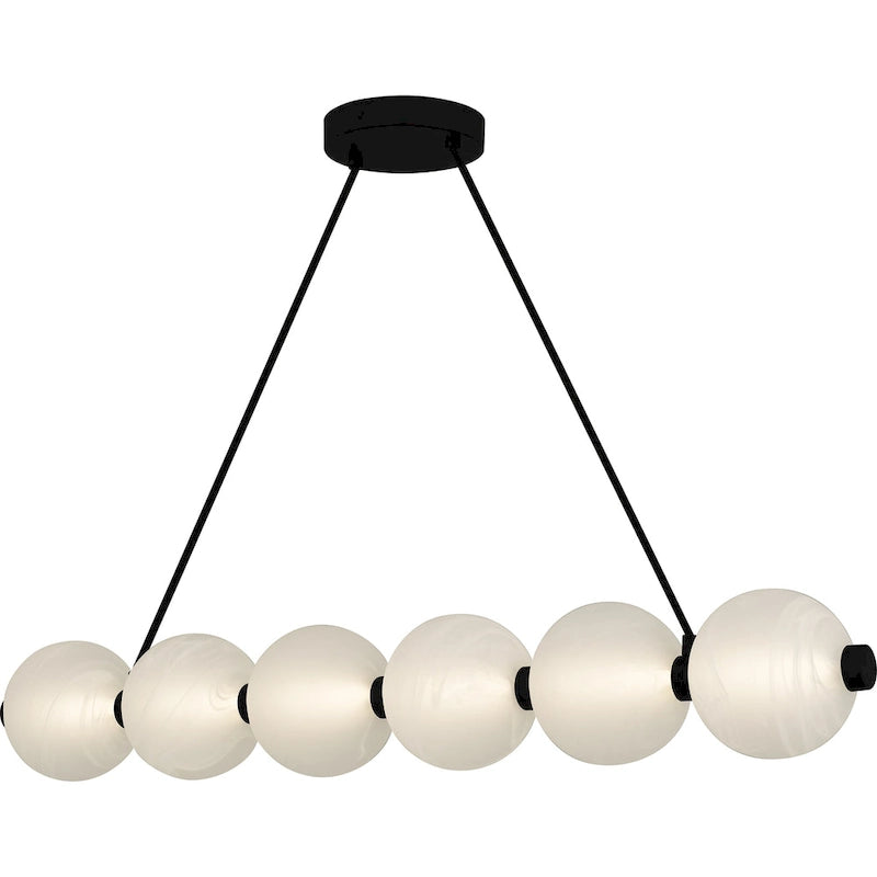 Clarendon Integrated LED Matte Black Linear Chandelier