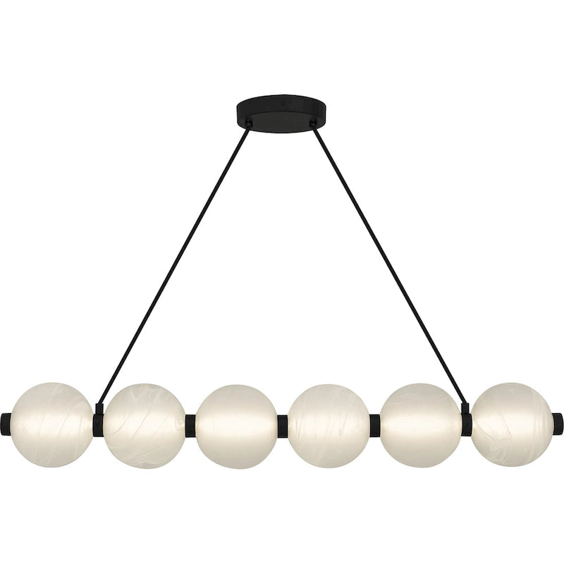 Lustre linéaire Clarendon à DEL intégrées, noir mat