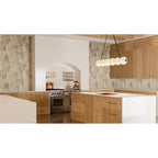 Lustre linéaire Clarendon à DEL intégrées, noir mat