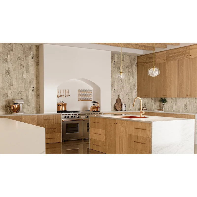 Mini-suspension Eslinger à une lumière, finition or brossé