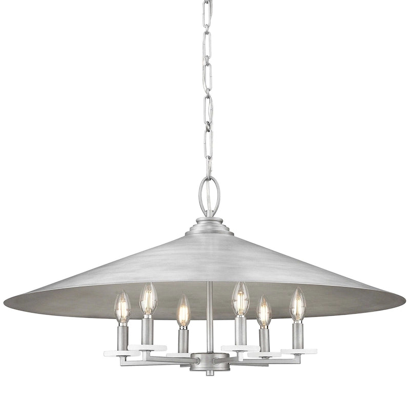 Suspension Z-Lite 1953-32 Rialto à 6 lumières, 81 cm de large