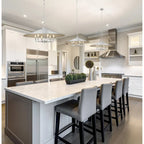 Suspension Z-Lite 1953-32 Rialto à 6 lumières, 81 cm de large