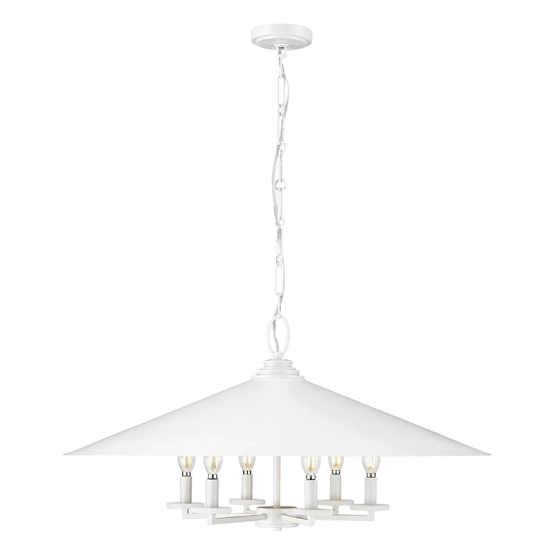 Suspension Z-Lite 1953-32 Rialto à 6 lumières, 81 cm de large