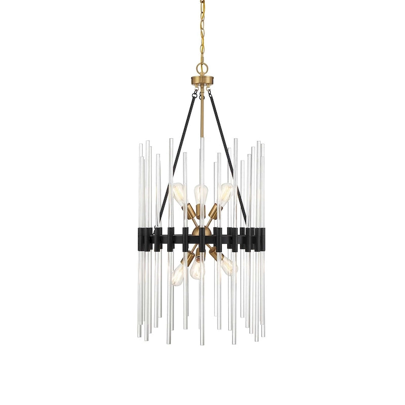 Suspension en cristal Santiago 6 lumières 20 pouces de large, Savoy House 3-1936-6