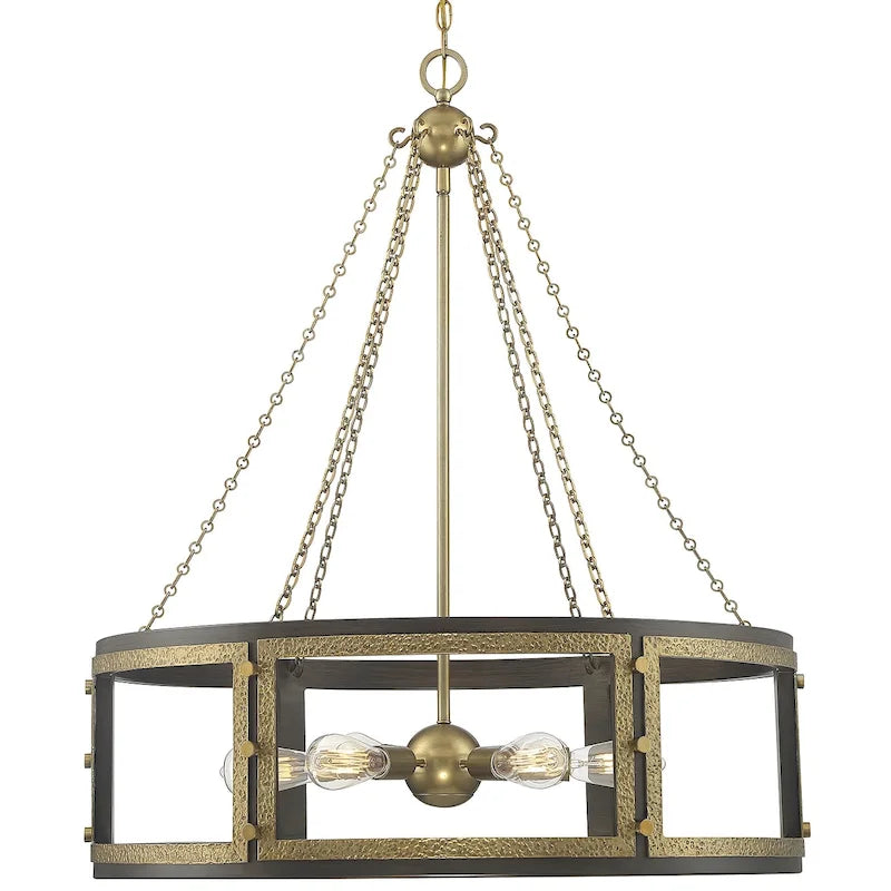 Suspension Savoy House Lakefield à 6 lumières, 86 cm de large