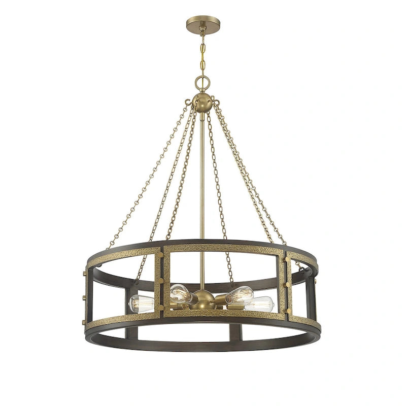 Suspension Savoy House Lakefield à 6 lumières, 86 cm de large