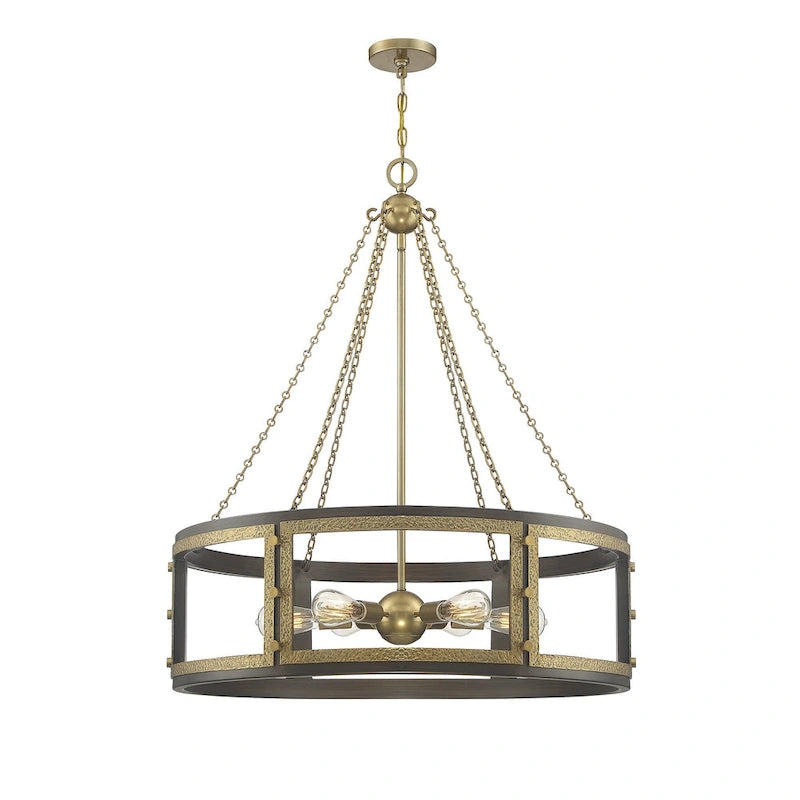 Suspension Savoy House Lakefield à 6 lumières, 86 cm de large