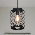 CurveCurio 7  Wave Design Matte Black Modern Industrial Pendant Light Single Light-E26 Base - 7  * 7  * 14 