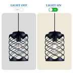 Suspension CurveCurio 7 Wave Design Noir Mat Style Industriel Moderne - Culot E26 - 7 x 7 x 14