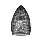 Uttermost 21588 Nandi 15  Wide Pendant with Rattan Shade
