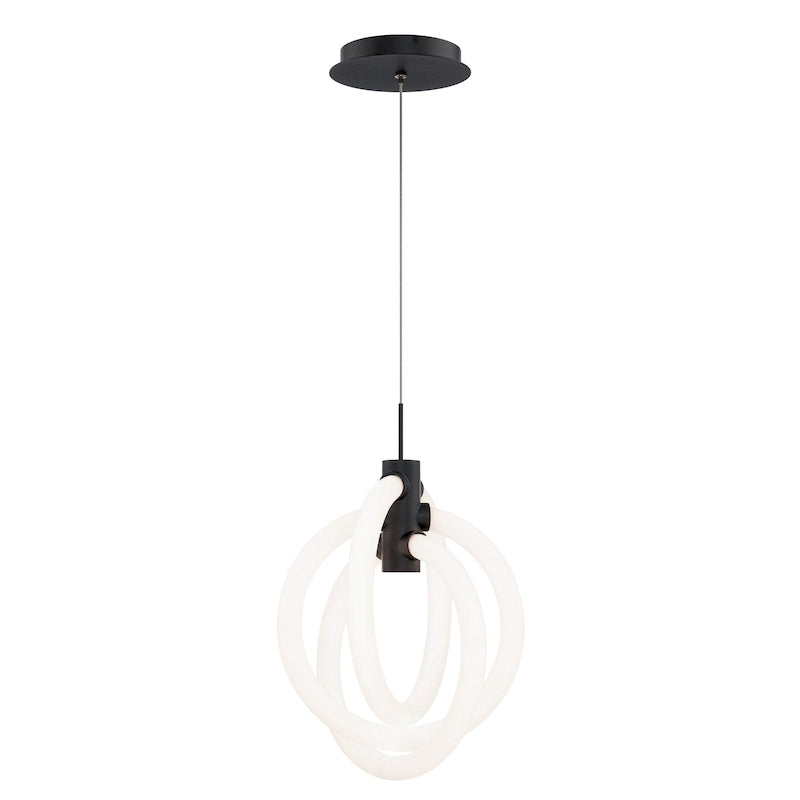 Suspension abstraite LED Knot 3 lumières 10 pouces de large WAC Lighting PD-27413-35 -