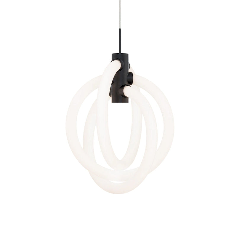 Suspension abstraite LED Knot 3 lumières 10 pouces de large WAC Lighting PD-27413-35 -