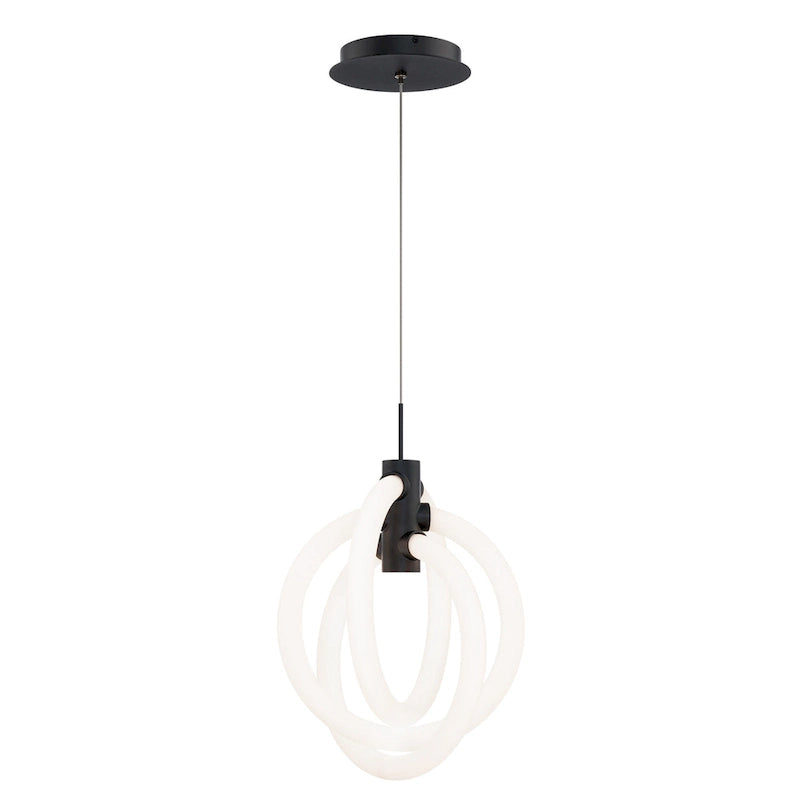 Suspension abstraite LED Knot 3 lumières 10 pouces de large WAC Lighting PD-27413-35 -
