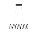 Modern Ceiling Pendant Light, Suspended Aluminum Spiral Loop, 23 Inch