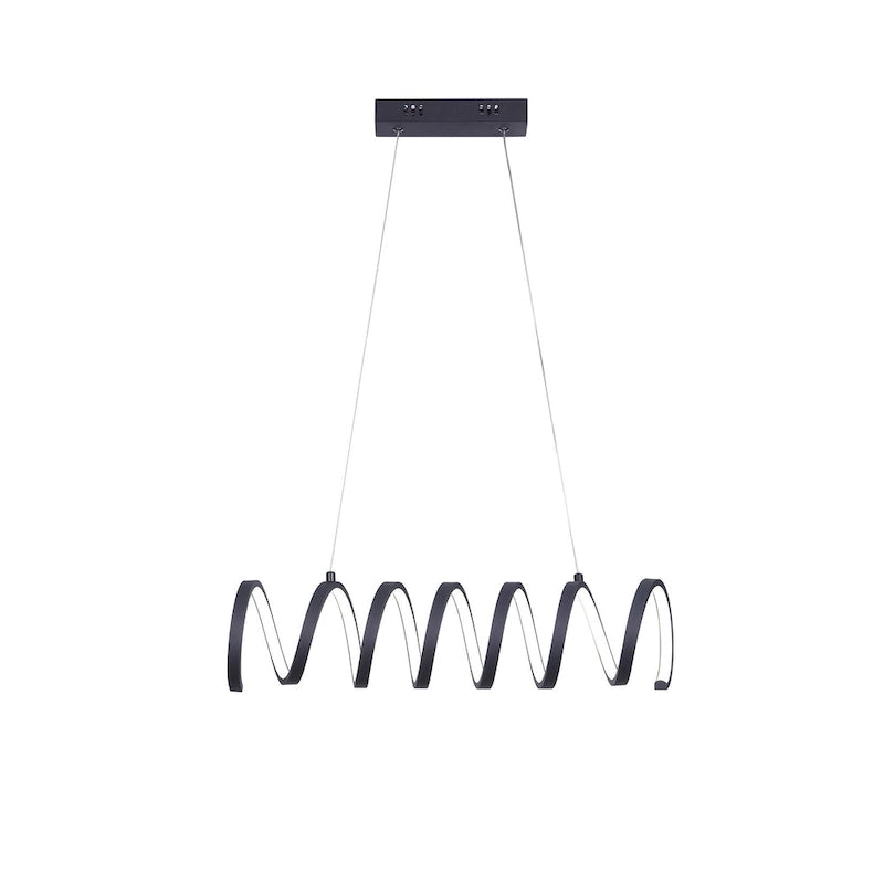 Suspension moderne en aluminium à spirale, 58 cm (23 pouces).