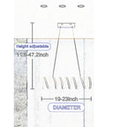 Suspension moderne en aluminium à spirale, 58 cm (23 pouces).