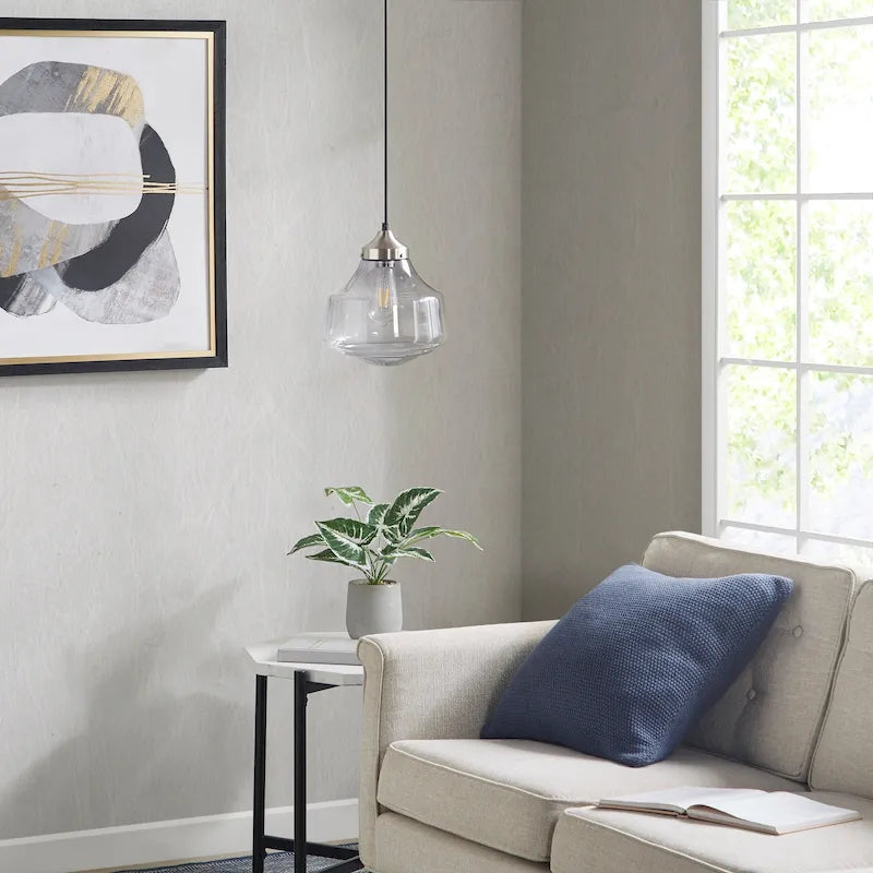 Pendentif en verre en forme de cloche Madison Park Signature Elm