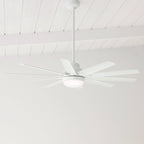Hunter 60  Overton Damp Rated Ceiling Fan with LED Light Kit and Wall Control - Windmill, Transitional, Modern - ENERGY STAR