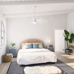 Ventilateur de plafond Hunter 60 Overton pour milieux humides, avec éclairage LED et commande murale - Style moulin à vent, transitionnel, moderne - ENERGY STAR