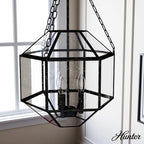 Hunter 15  Indria 3-Light Pendant - Dining Room, Island, Entry - Industrial, Transitional, Geometric