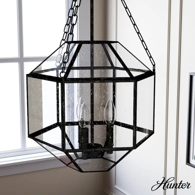 Hunter 15  Indria 3-Light Pendant - Dining Room, Island, Entry - Industrial, Transitional, Geometric