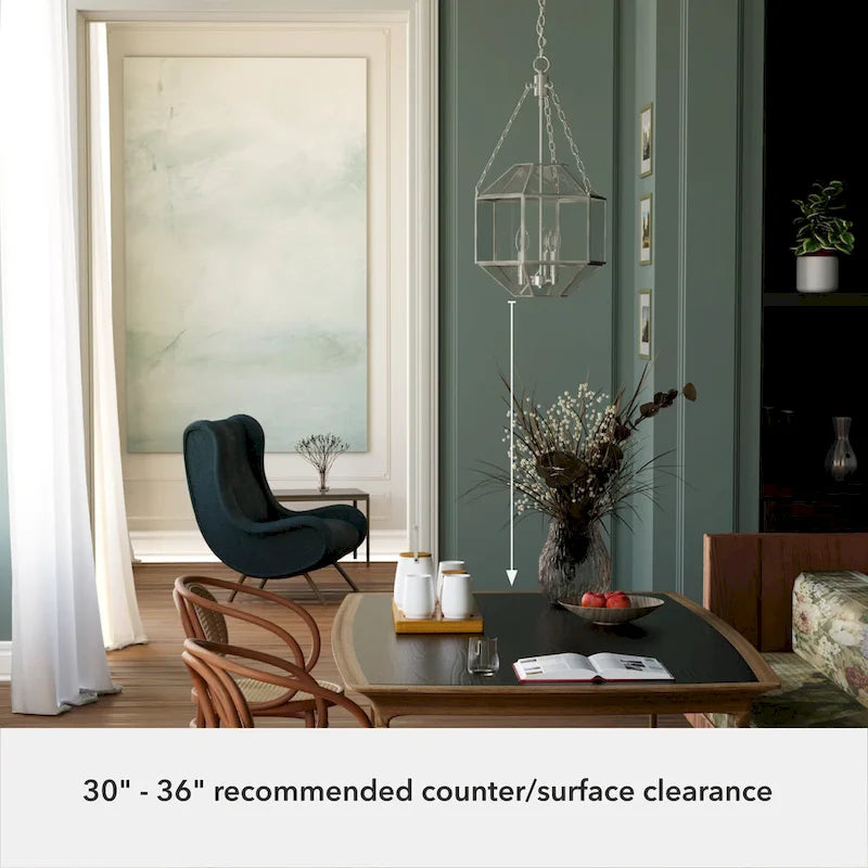 Suspension Hunter 15 Indria à 3 lumières - Salle à manger, Îlot, Entrée - Style industriel, transitionnel, géométrique