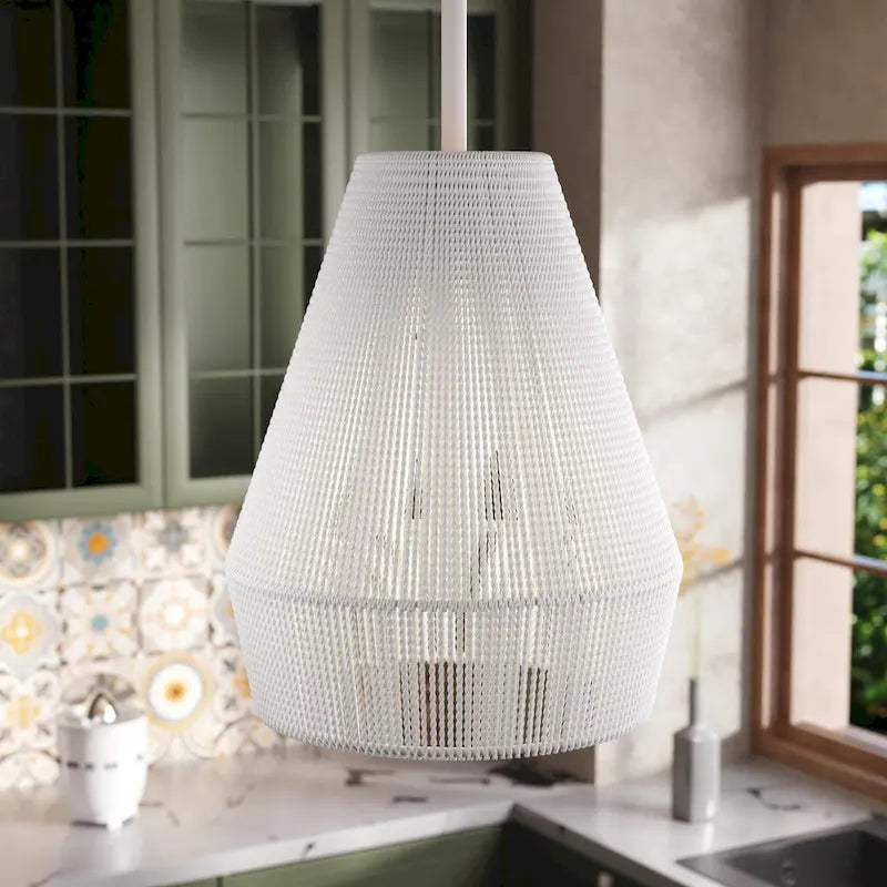 Acroma 1-light Farmhouse Coastal Rattan Kitchen Island Pendant - N/A