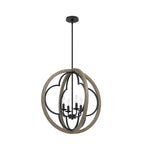 Suspension Hunter 24 Gablecrest à 4 lumières - Îlot de cuisine, salle à manger, entrée - Style campagnard, transitionnel, campagne française, aspect vieilli