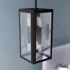 Hunter Felippe 6-Light Pendant w/Clear Seeded Glass, Modern Farmhouse, Industrial - Island, Dining, Entry, Bedroom, Hallway