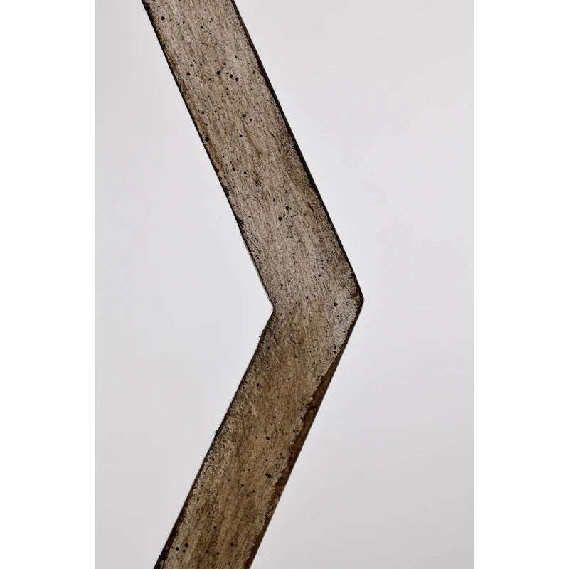 Suspension Cydney 16 pouces, forme géométrique, finition grain de bois, 6 lumières