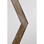 Suspension Cydney 16 pouces, forme géométrique, finition grain de bois, 6 lumières