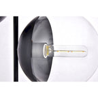 Suspension moderne à deux lumières de 43 cm (17 pouces) à double bulle avec verre transparent