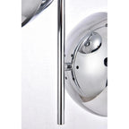 Suspension moderne à deux lumières de 43 cm (17 pouces) à double bulle avec verre transparent