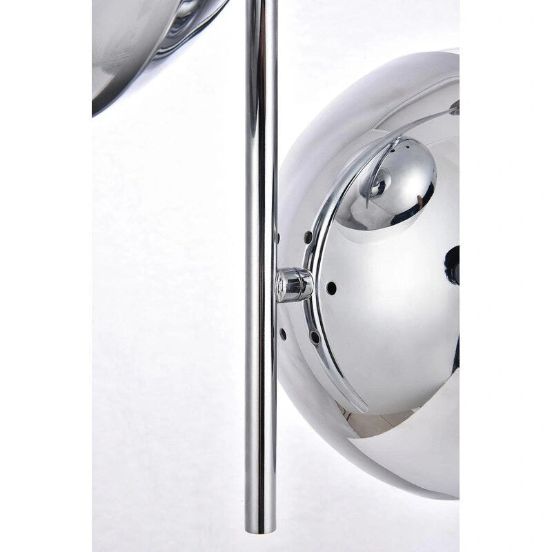 Suspension moderne à deux lumières de 43 cm (17 pouces) à double bulle avec verre transparent