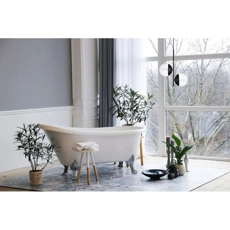 Suspension moderne à deux lumières de 43 cm (17 pouces) à double bulle avec verre transparent