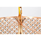 Lustre suspendu Lucilia 45,7 cm (18 pouces), style moderne-glamour, finition dorée polie, éclairage cristal, 4 lumières - Non disponible