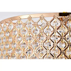 Lustre suspendu Lucilia 45,7 cm (18 pouces), style moderne-glamour, finition dorée polie, éclairage cristal, 4 lumières - Non disponible