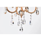 Lustre suspendu Lucilia 45,7 cm (18 pouces), style moderne-glamour, finition dorée polie, éclairage cristal, 4 lumières - Non disponible