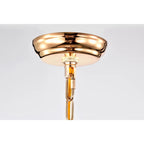 Lustre suspendu Lucilia 45,7 cm (18 pouces), style moderne-glamour, finition dorée polie, éclairage cristal, 4 lumières - Non disponible