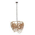 Elk Home Macon Natural Natural Materials 4 Light Pendant