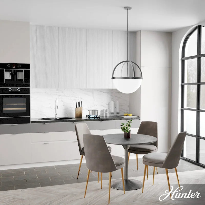 Suspension Hunter Wedgefield à 4 lumières - Salle à manger, Entrée - Géométrique - Transitionnel, Contemporain