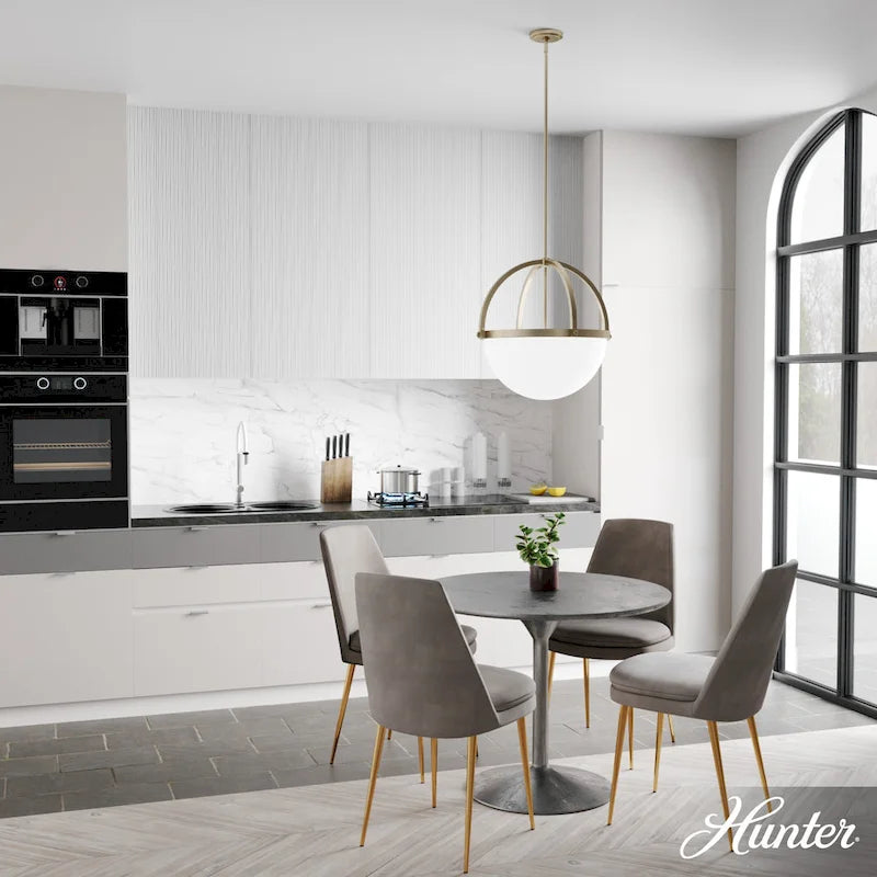 Suspension Hunter Wedgefield à 4 lumières - Salle à manger, Entrée - Géométrique - Transitionnel, Contemporain