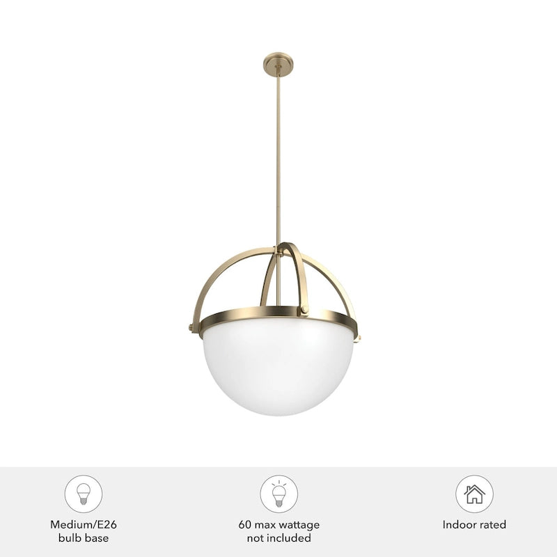 Suspension Hunter Wedgefield à 4 lumières - Salle à manger, Entrée - Géométrique - Transitionnel, Contemporain