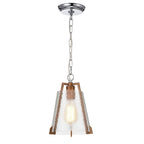 Suspension Osimo marron clair/chrome à une lumière